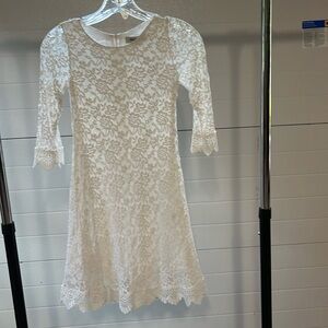 Grace Karin white lace girls dress